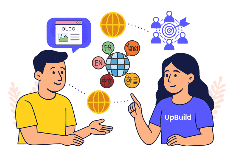 UpBuild International Backlinks - Target audiences in USA, Europe & beyond with native-language content
